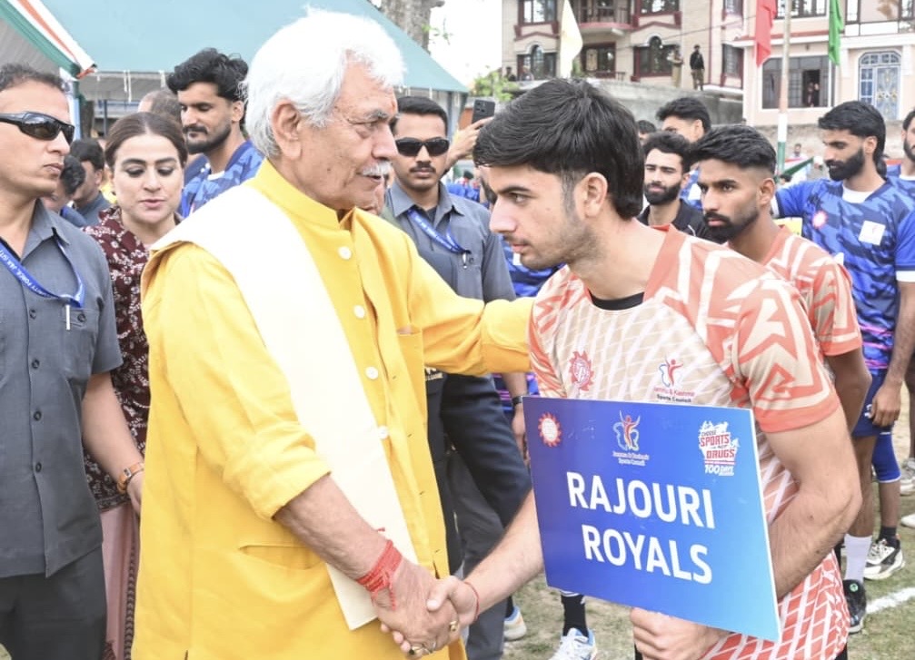 LG Manoj Sinha inaugurates South Kashmir Volleyball League by J&K Sports Council 