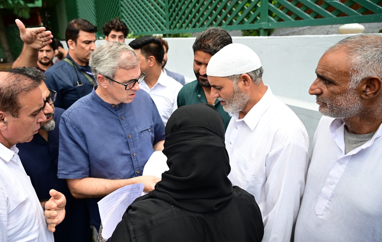 CM Omar Abdullah interacts with citizens at Raabita office Srinagar