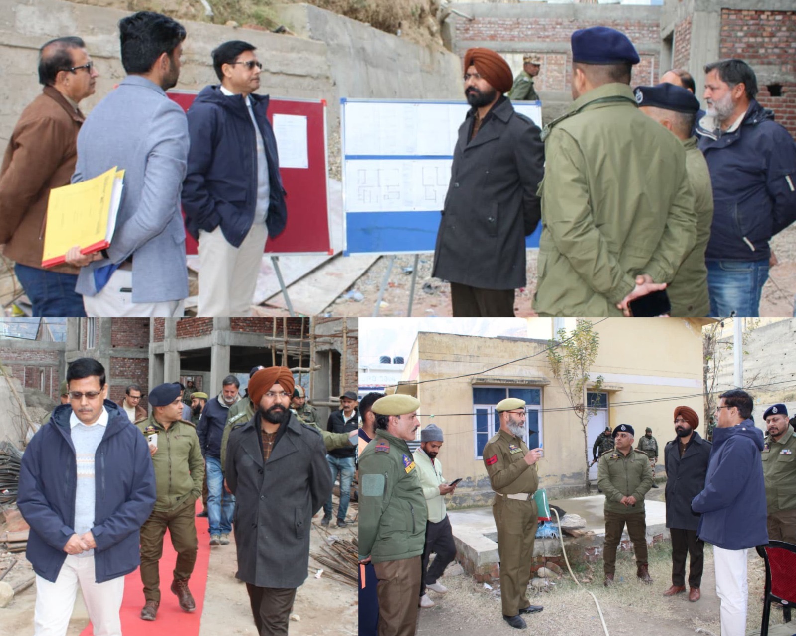 Principal Secretary Home J&K  inspects construction of SDRF building in Doda