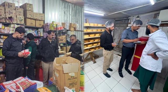 'FDA, J&K intensifies Food Safety Enforcement across UT 348 Inspections conducted, 180 Food Samples lifted'