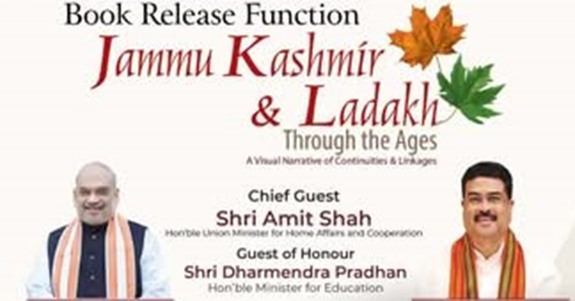 Amit Shah to launch a book titled Jammu Kashmir and Ladakh Tomorrow
