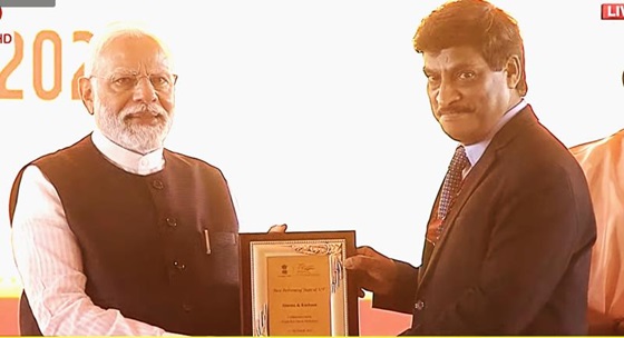 CS J&K  receives prestigious Best Performing State & UT award from Prime Minister