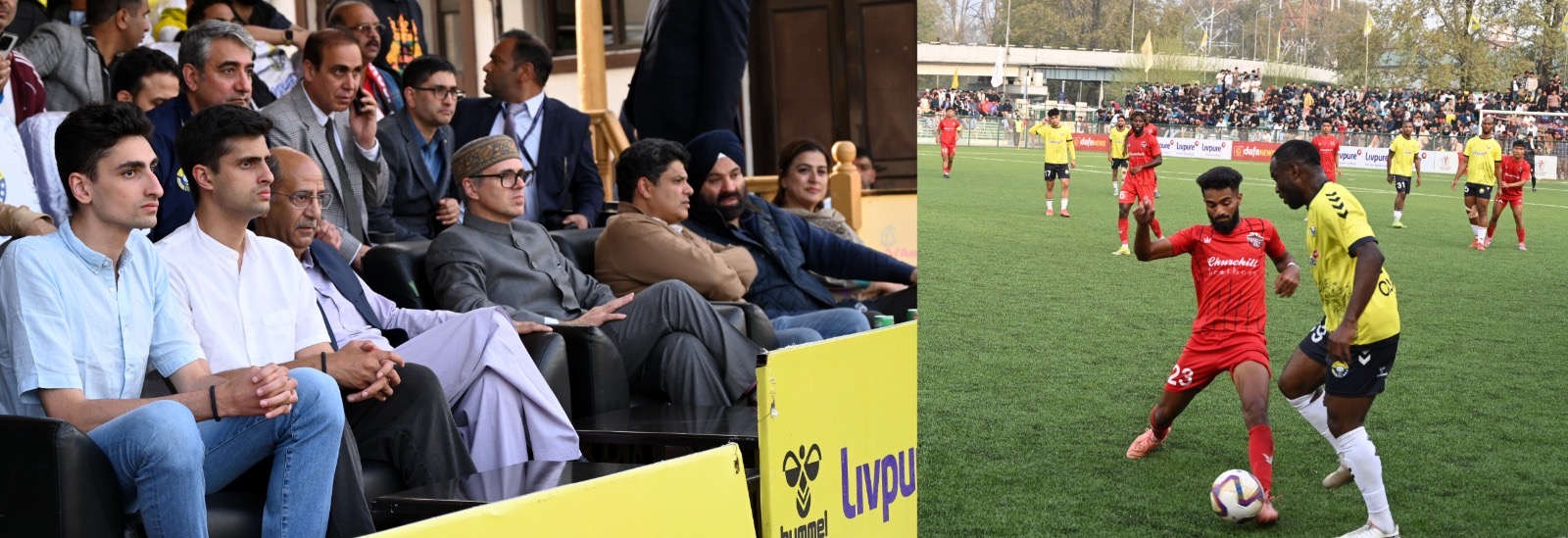 CM Omar Abdullah attends I-League match at TRC Ground