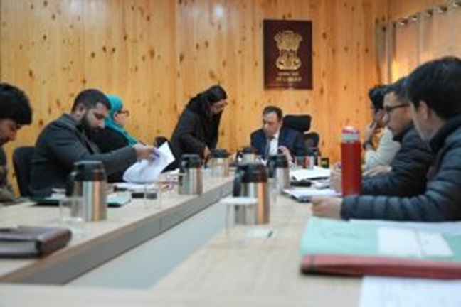 CS Ladakh chairs review meeting of Finance, Planning, Development & Estate Department: Issues directions