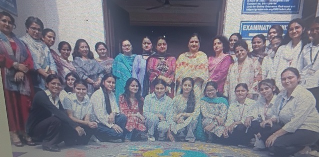 GCW Parade Marks Women’s Day with Human Chain, Rangoli Contest 