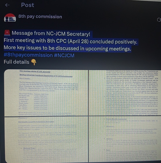 First meeting of 8th CPC (April 28) conclude positively: More key issues to be discussed in upcoming meetings