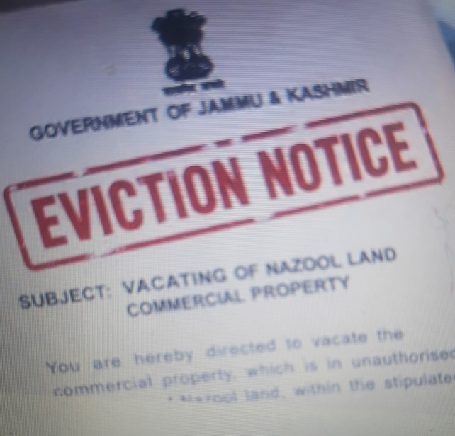 'J&K Govt issues eviction notices to commercial properties on Nazool land But Aquaf Lands?'
