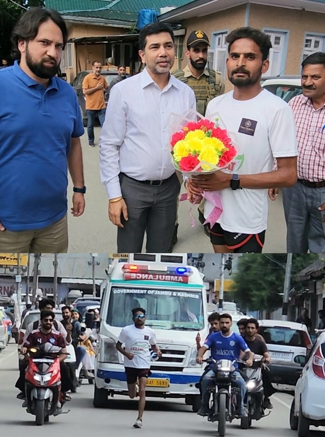 22-year-old Ibadat becomes first athlete from North Kashmir to Complete 119-km Solo Run 