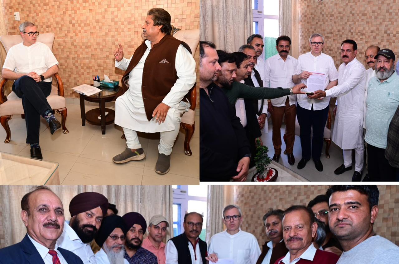 'Separate Delegations led by 3 Fmr Ministers meet CM Omar Abdullah  at Raabita Jammu'