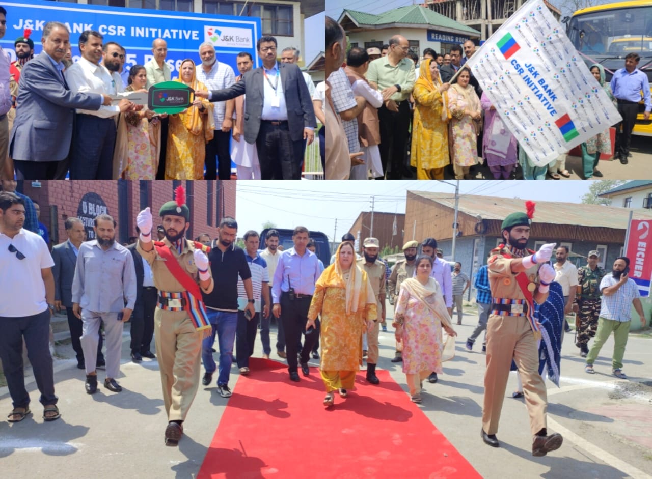 Sakeena Itoo dedicates buses to 5 GDCs in Kashmir 