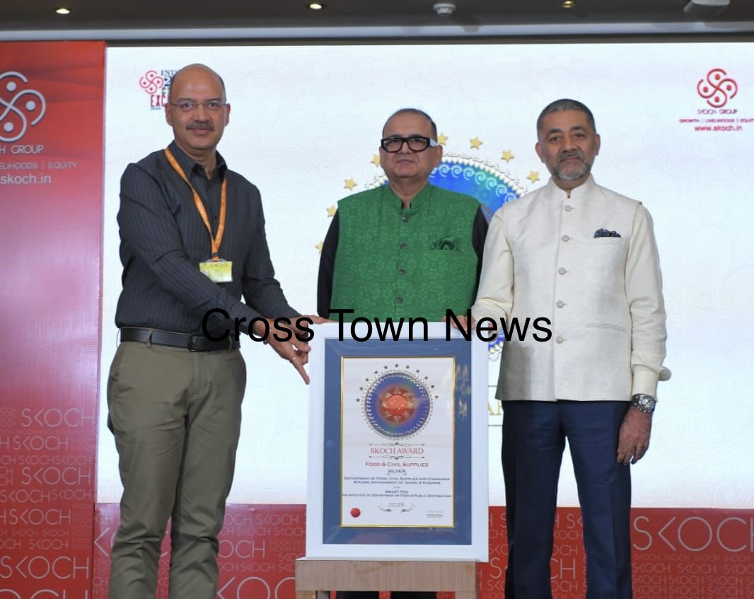 'J&K FCS&CA Dept under Satish/Saurabh awarded SKOCH Award ; Anil receives on behalf of Govt'