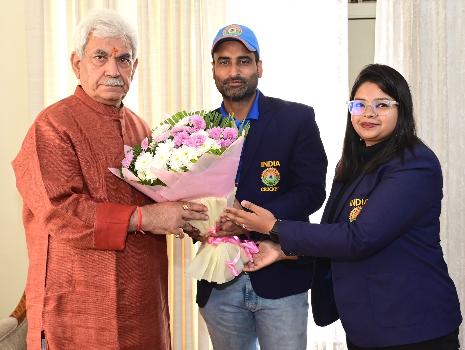 Indian Divyang Cricket Team Captain calls on Lt Governor J&K