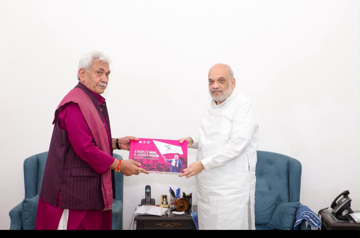 As reported by Rahil Gupta , LG J&K Manoj Sinha meets HM Amit Shah 