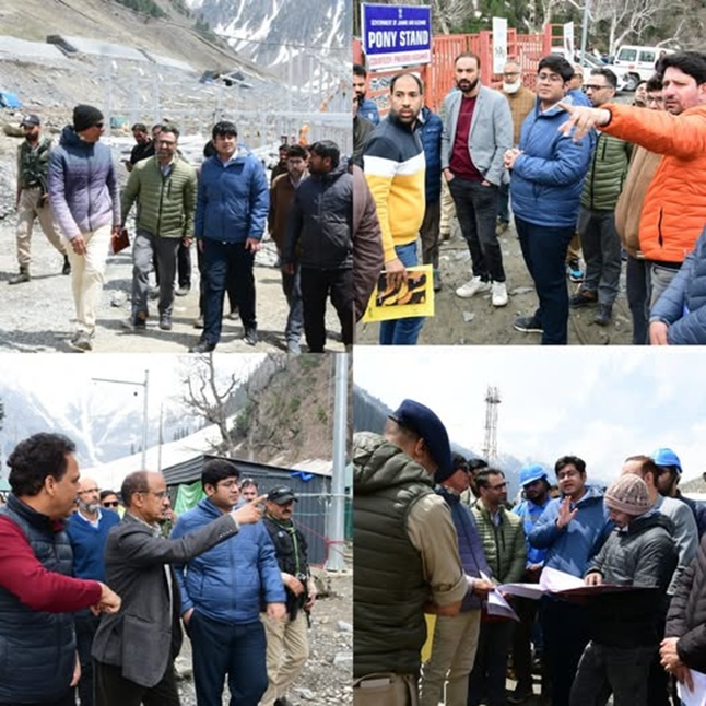 DC Ganderbal visits Baltal Base Camp