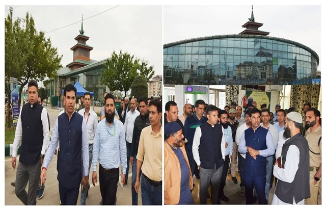 Div Com Kashmir visits Hajj House Bemina