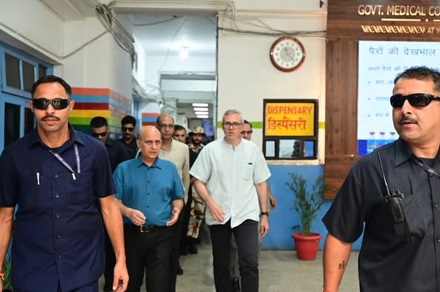 CM, Omar Abdullah, visits GMC, Jammu to inquire well-being of injureds