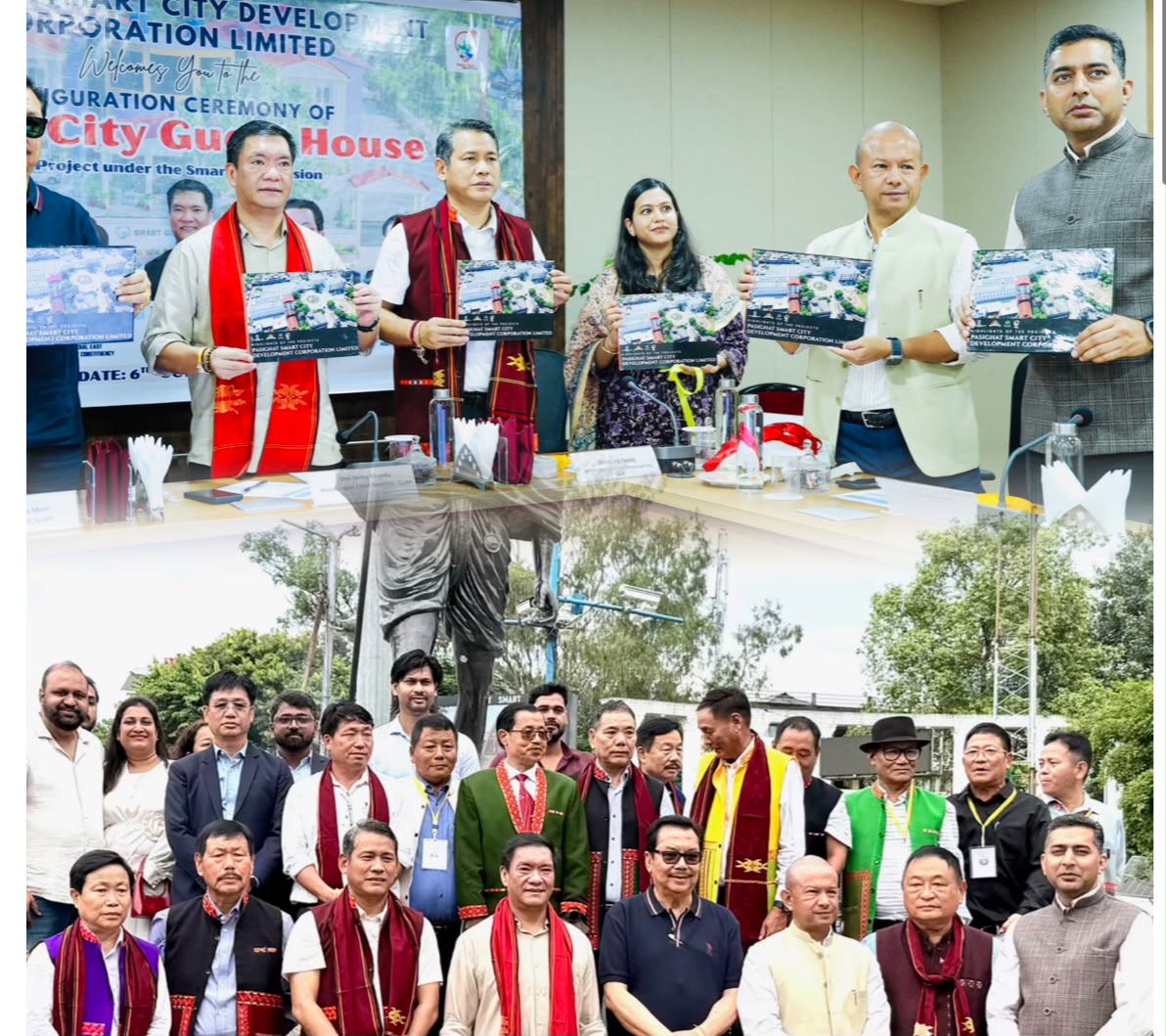 'Shahid Iqbal on first day as Comm/Secy H&UDD joins CM Arunachal in inauguration of various Projects'