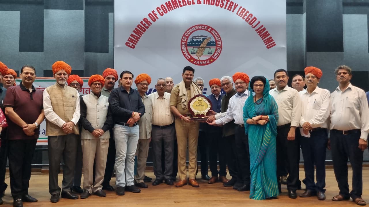 'SP  South Jammu Dr. Ajay Sharma Given Warm Farewell by Chamber of Commerce Jammu'