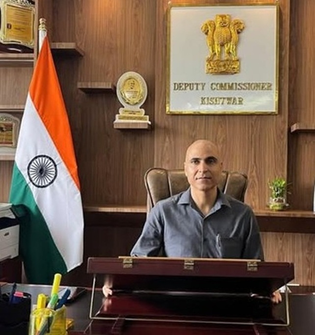 Pankaj  assumes charge  of DC Kishtwar