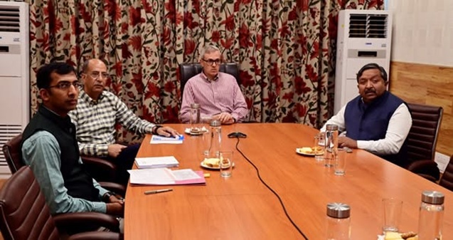 CM Omar Abdullah chairs a meeting to review condition of Jammu-Srinagar NH-44 