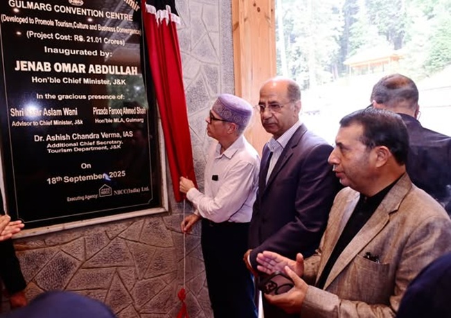 'CM Omar Abdullah today inaugurates the Convention Centre at Gulmarg'