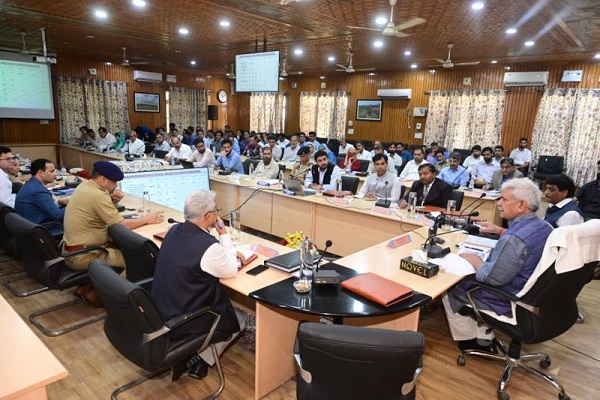 Lt Governor, Manoj Sinha  impress upon the officers to adopt a proactive approach 