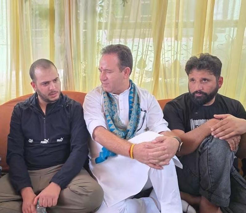 'HM Amit Shah speaks with son of Martyr  Aashiq Hussain  on LoP Sunil Sharma's phone'