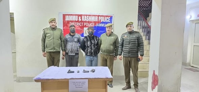 02 Persons booked for Brandishing Pistol in Public by Jammu Police