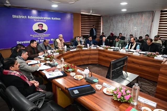 ' CM Omar Abdullah with Ministers chairs comprehensive review of development works in Kathua  '