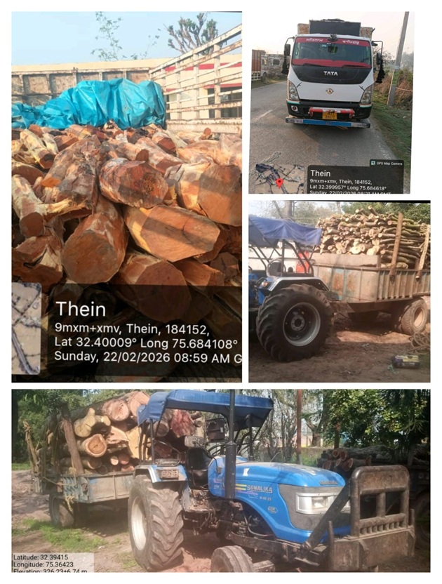 SSP Mohita Sharma in action: Kathua Police Police seizes 3 Vehicles laden with Khair wood