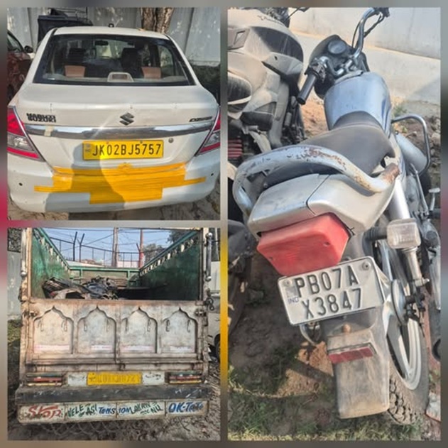 'Jammu Police seizes 04 Vehicles operating in contravention of provisions of the Motor Vehicles Act'