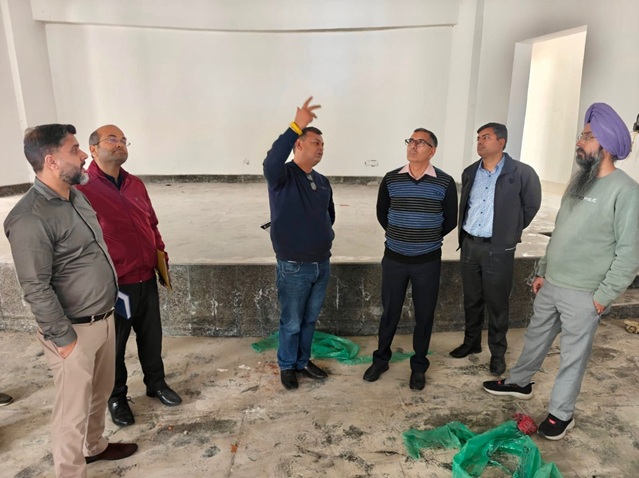 DC Kathua inspects construction of auditorium at JKAACL district office