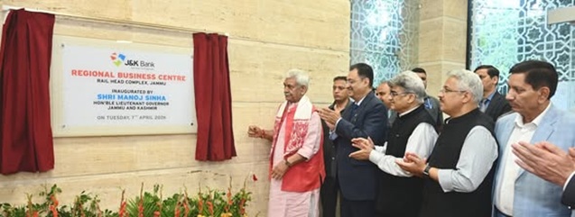 'LG Manoj Sinha inaugurates J&K Bank’s Regional Business Centre '