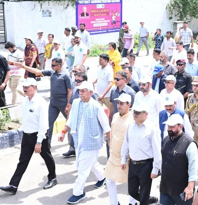 'LG Manoj Sinha  launches people's movement against narcotics at Kathua'