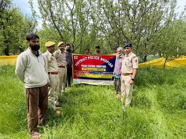 J&K Police attaches Immovable Property acquired through proceeds of Drug Trafficking