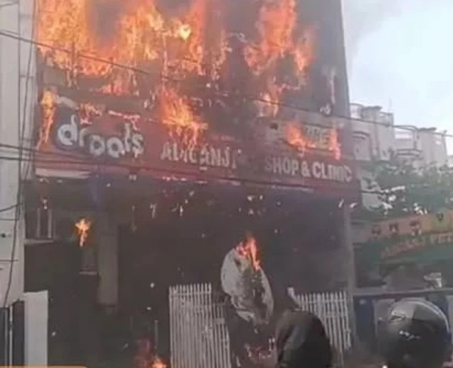 At least 15 people including children killed after a massive fire broke out at a coaching centre 