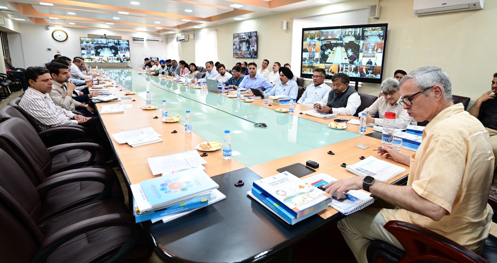 CM Omar Abdullah calls for district level goals in J&K 