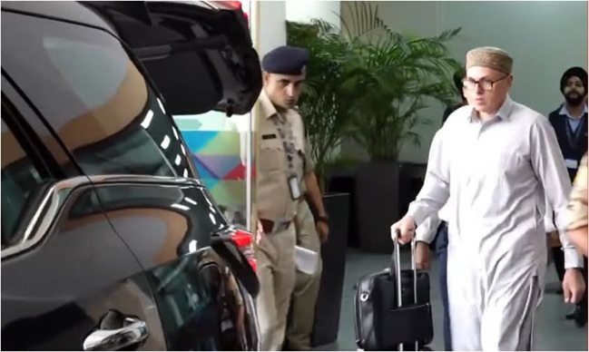 'J&K CM Omar Abdullah at Constitution Club Delhi to attend INDIA Bloc meeting'
