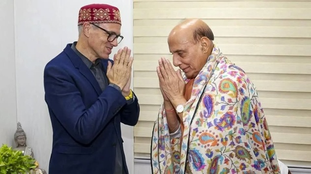 'CM Omar meets Rajnath, Naidu; Suggests opening of Awantipora Airport to Civilian Traffic in October'