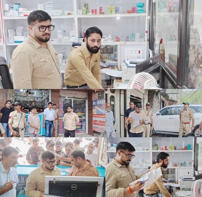 DC Rajouri conducts surprise inspection of medical establishments; Licenses of medical stores suspended for violations ‎‎
