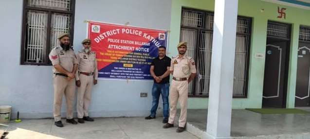 ' Kathua  Police attaches an immovable property of a drug peddler'
