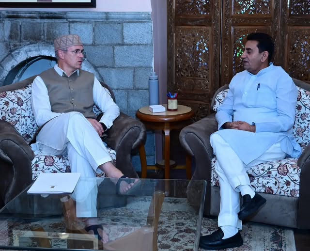 'MLA Rajiv Jasrotia calls on CM Omar Abdullah'