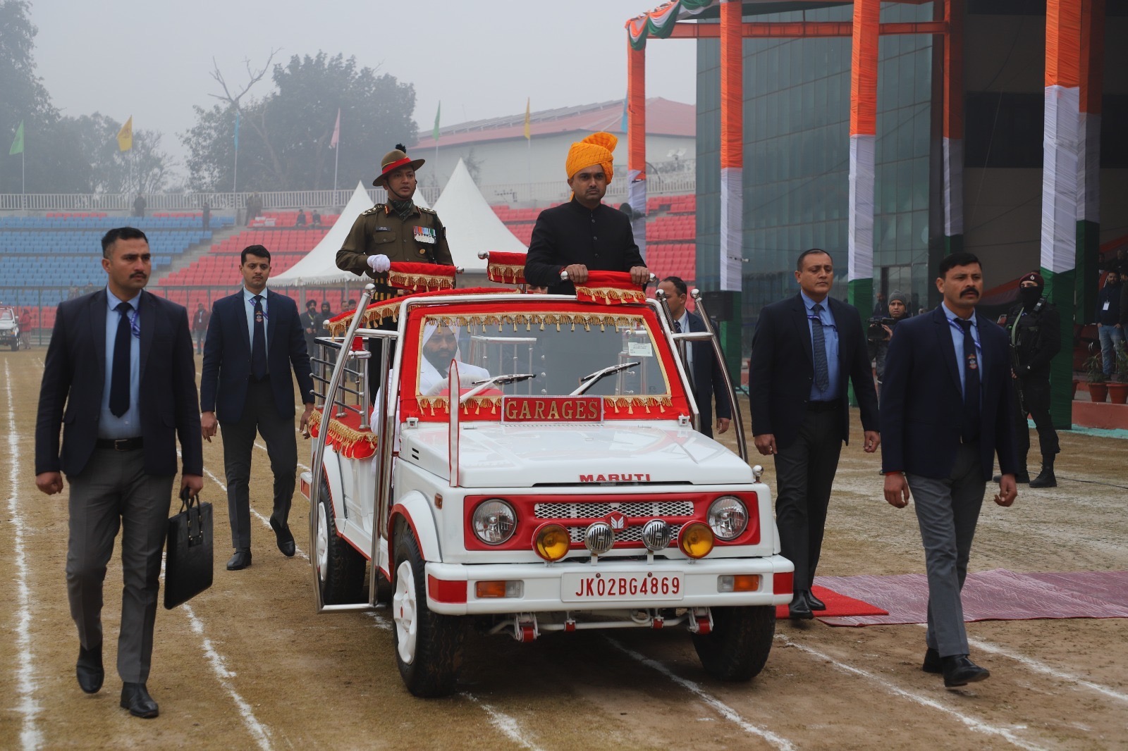 Republic Day 2024: Full dress rehearsal held at M A Stadium Div Com Jammu inspects Parade, takes salute 