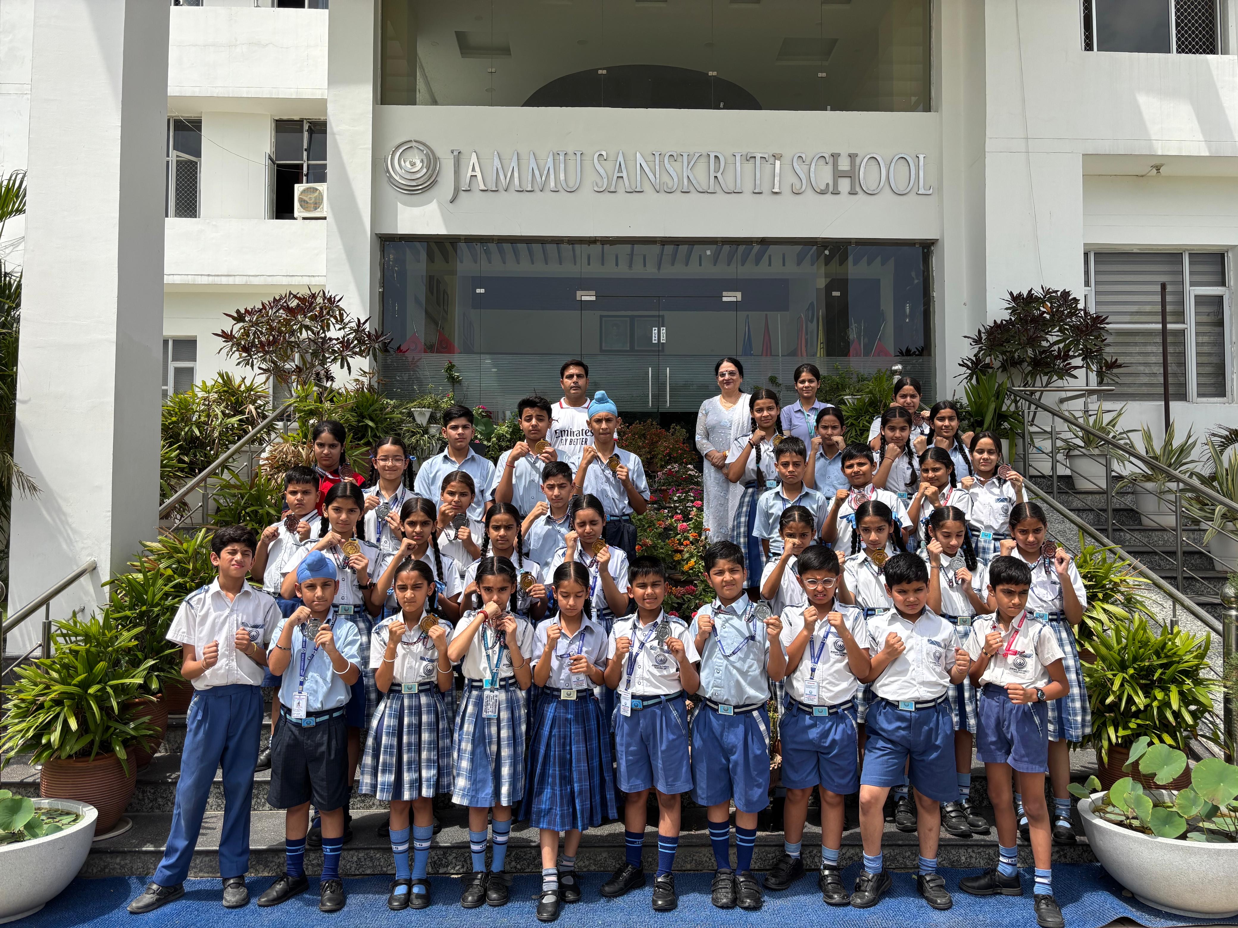 Jammu Sanskriti School excels at J&K UT Kickboxing Championship 2025–26