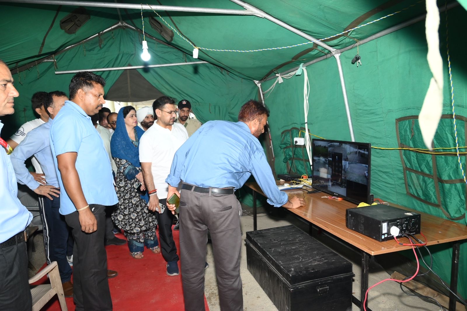 Satish Sharma visits base camp Bhagwati Nagar , Calls for coordinated efforts for successful Yatra