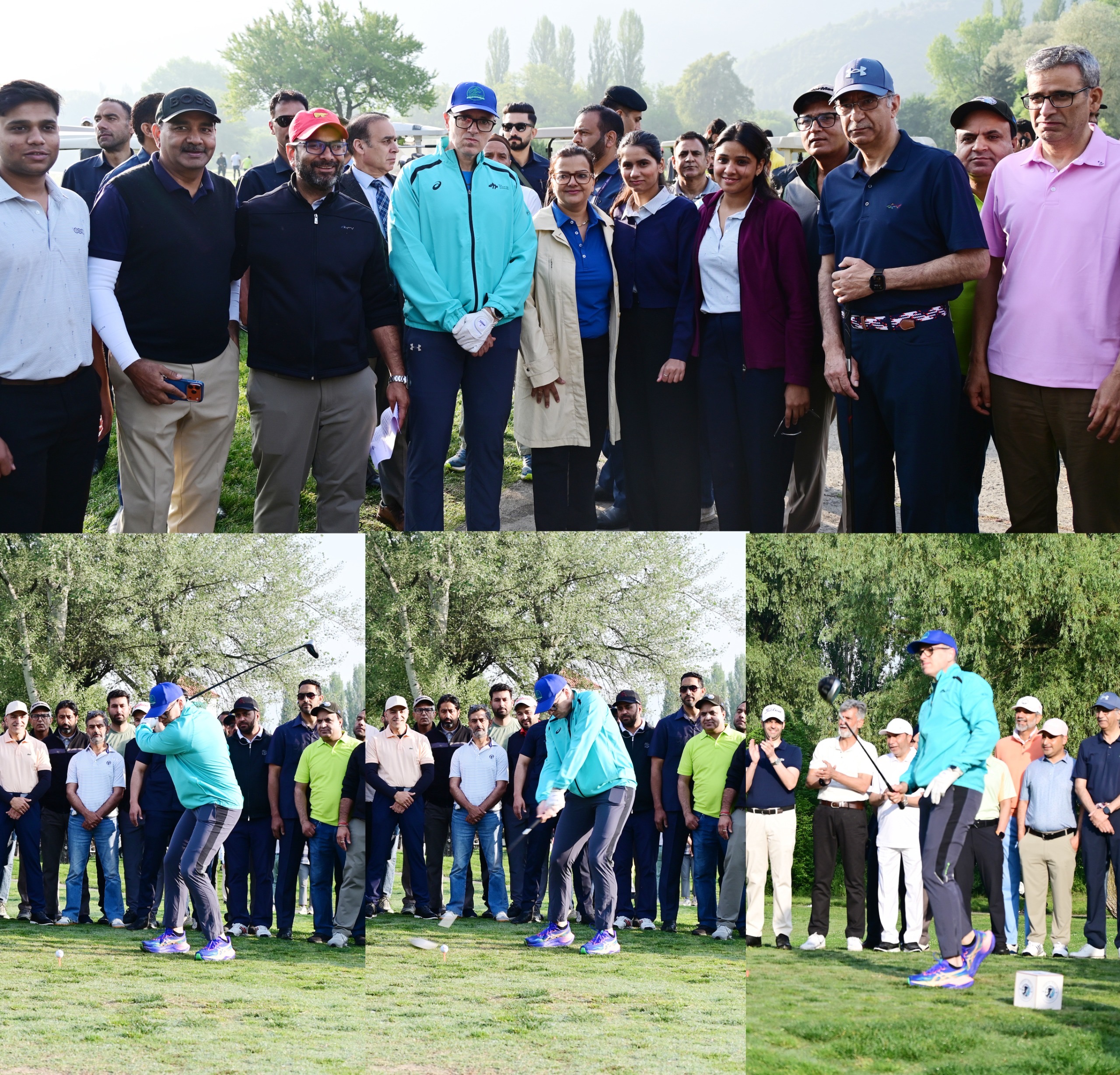 'CM Omar Abdullah tees off India Golf Carnival :Advisor Nasir , MLAs attend '