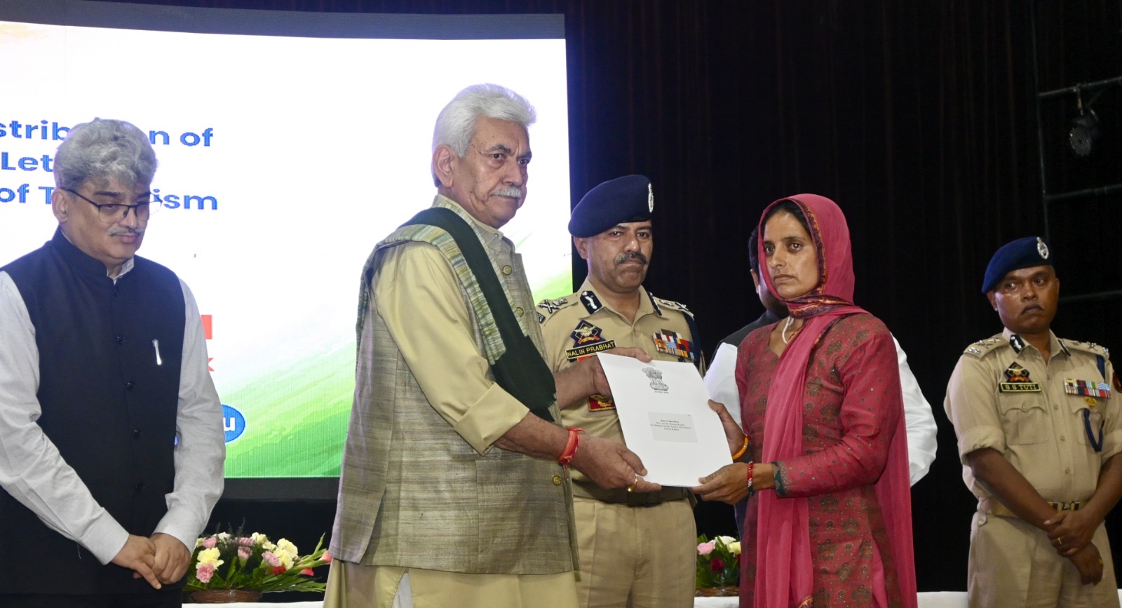 LG J&K hands over appointment letters to 80 NoKs of terror victims in Jammu