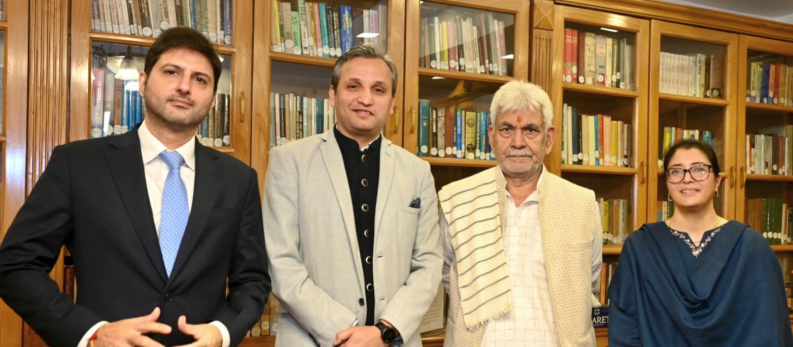 '3 Indian Foreign Services Officers haling from J&K meet LG Manoj Sinha'