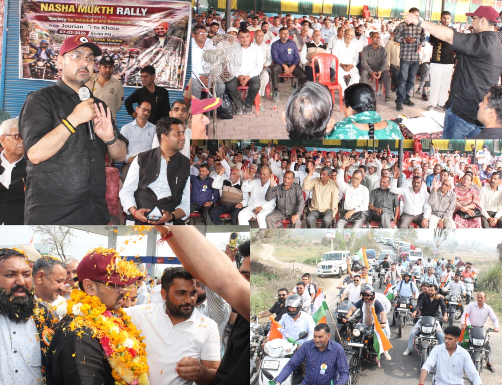 'Satish Sharma flags off “Nasha Mukt” Motorcycle rally'