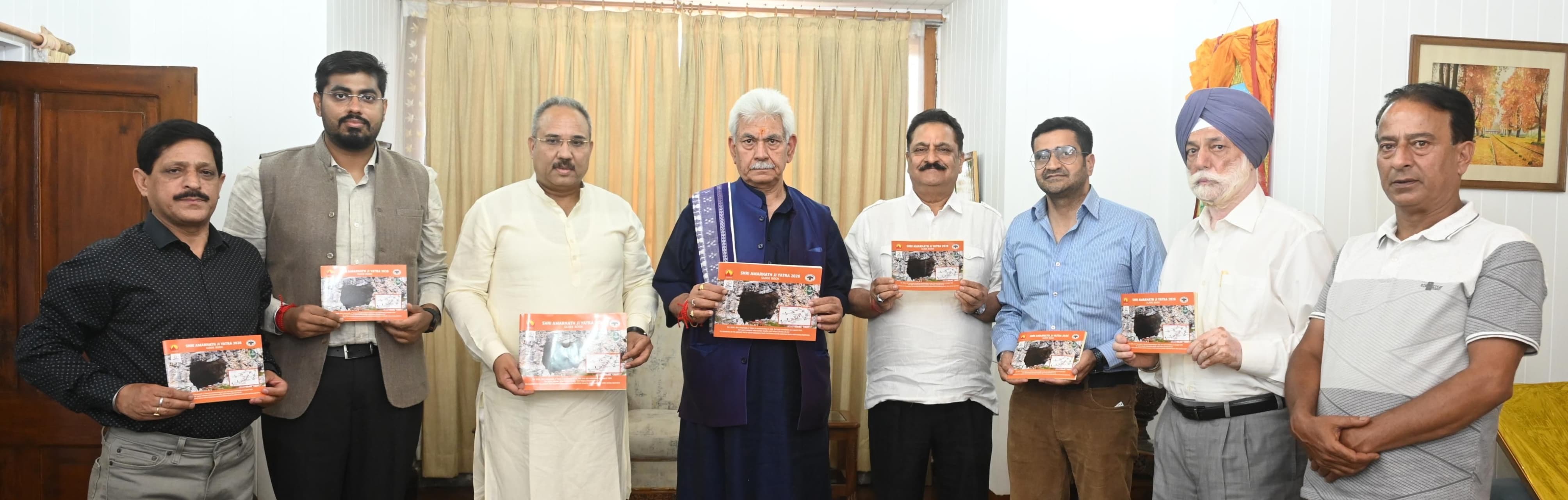 'LG Manoj Sinha releases Shri Amarnathji Yatra Guide Book 2026'
